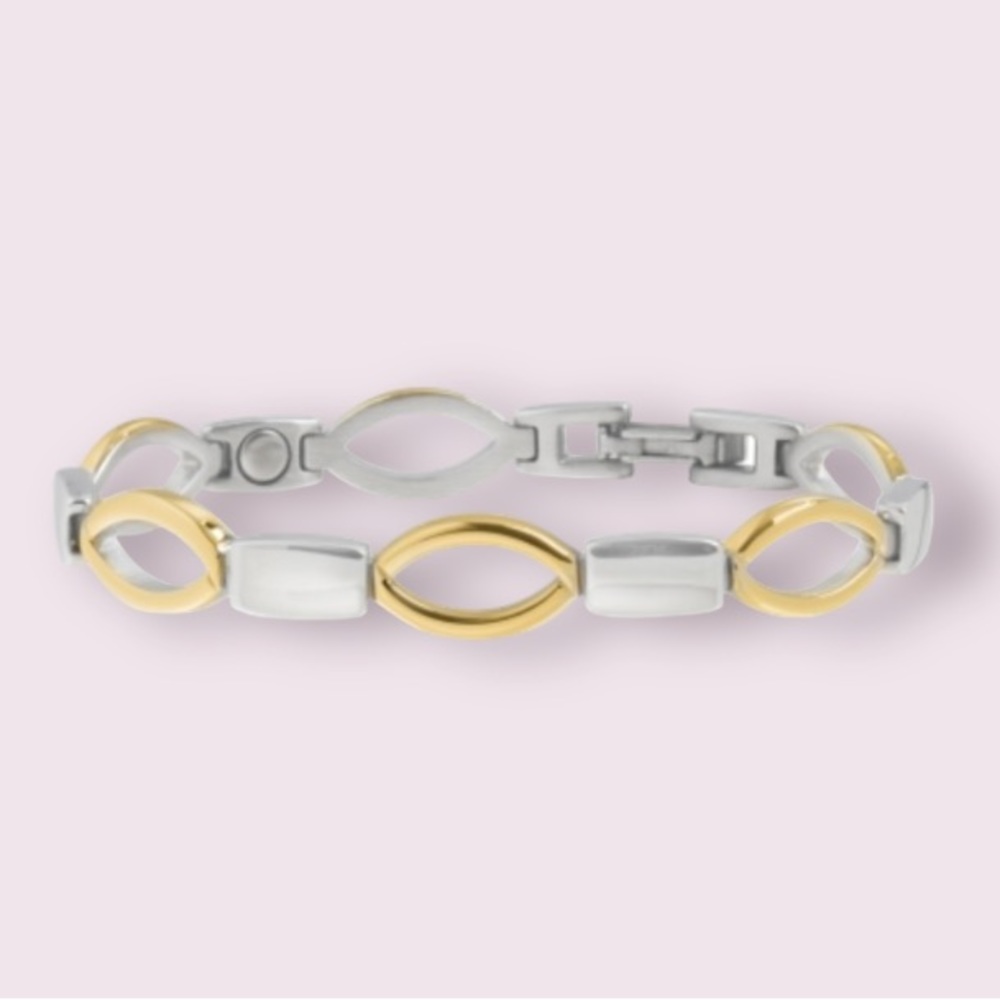 Sabona of London Infinity Silver and Gold Magnetic Bracelet